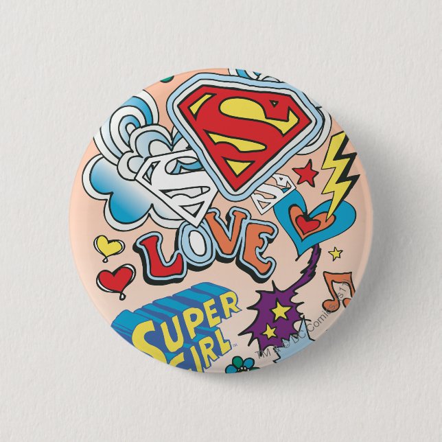 Supergirl-Liebe Button (Vorderseite)