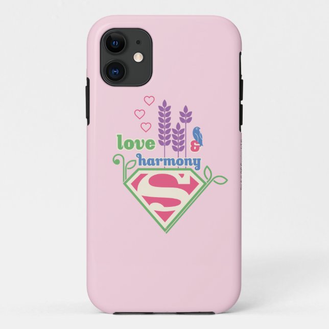 Supergirl Liebe & Harmonie Case-Mate iPhone Hülle (Rückseite)