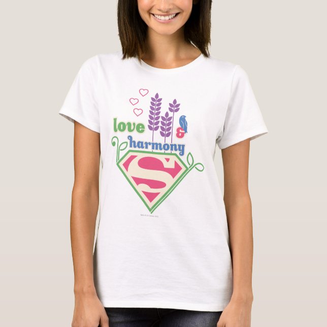 Supergirl Liebe & Harmonie T-Shirt (Vorderseite)