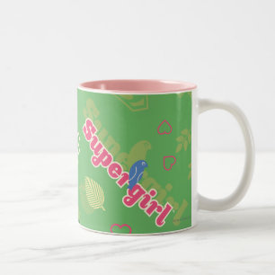 Supergirl-Liebe-Muster Zweifarbige Tasse