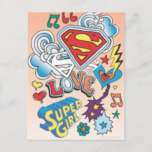 Supergirl-Liebe Postkarte