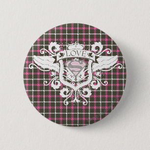 Supergirl-Liebe-Wappen Button