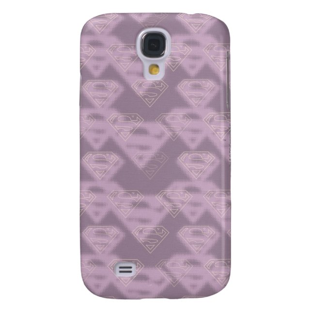 Supergirl-Lila-Halftone-Logo Case-Mate Samsung Galaxy Hülle (Rückseite)