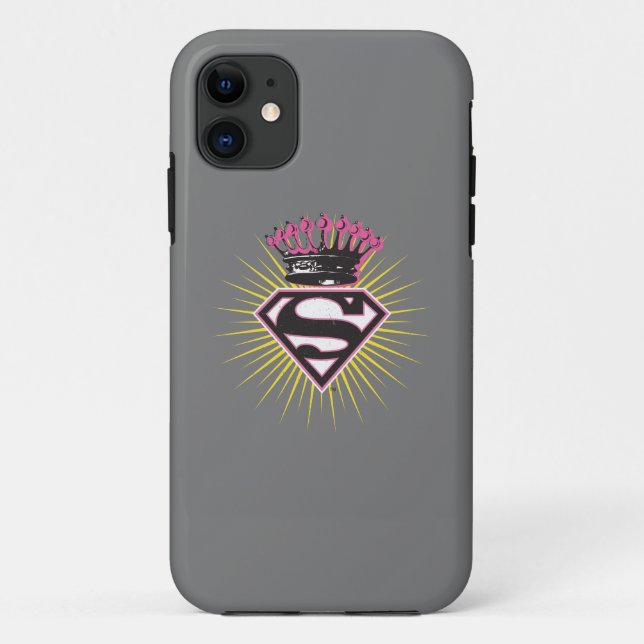 Supergirl-Logo mit Krone Case-Mate iPhone Hülle (Rückseite)