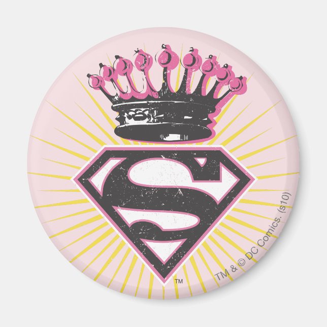 Supergirl-Logo mit Krone Magnet (Vorne)