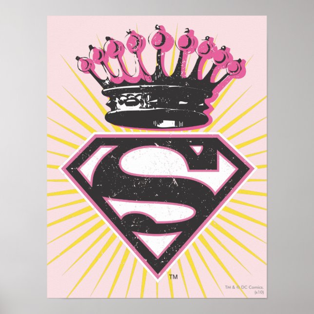 Supergirl-Logo mit Krone Poster (Vorne)