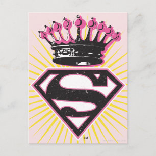 Supergirl-Logo mit Krone Postkarte