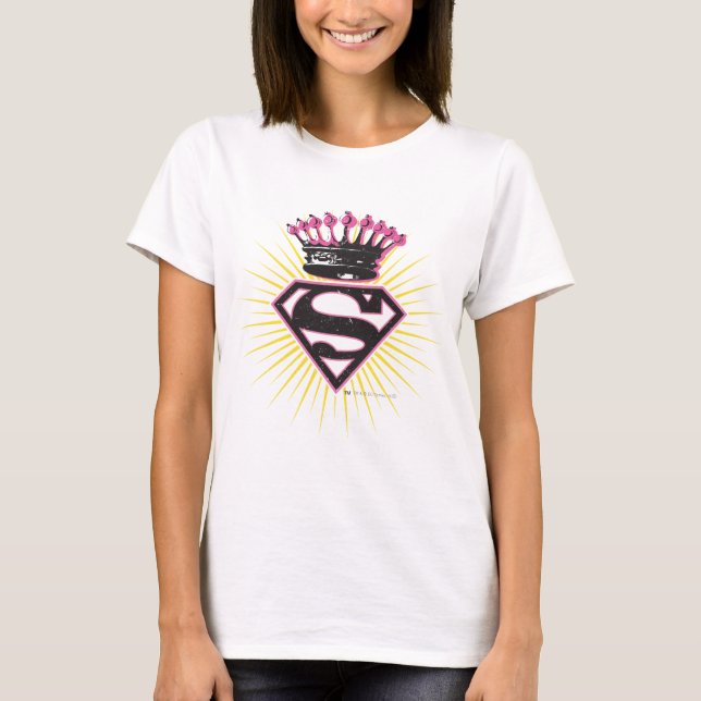 Supergirl-Logo mit Krone T-Shirt (Vorderseite)