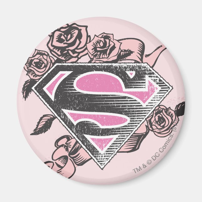 Supergirl-Logo mit Rose Magnet (Vorne)