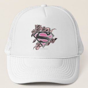 Supergirl-Logo mit Rose Truckerkappe