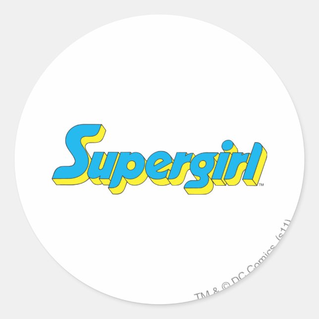 Supergirl-Logo Runder Aufkleber (Vorderseite)