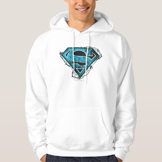 Supergirl-Logo-Stacheldraht und Blume Hoodie (Vorderseite)