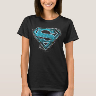 Supergirl-Logo-Stacheldraht und Blume T-Shirt