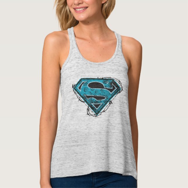 Supergirl-Logo-Stacheldraht und Blume Tank Top (Vorderseite)