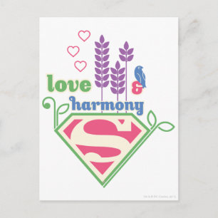 Supergirl Love & Harmony Postkarte
