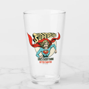Supergirl macht alles besser als du glas
