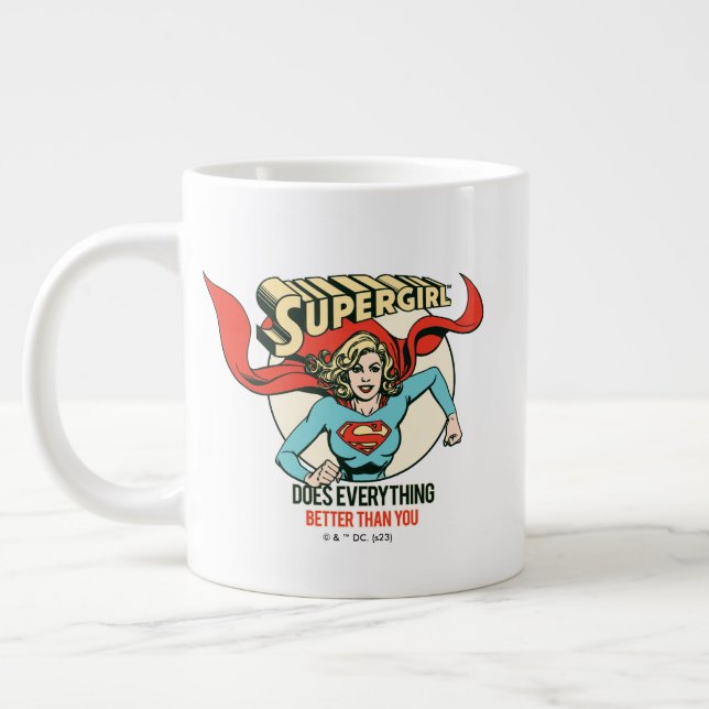 Supergirl macht alles besser als du Jumbo-Tasse (Links)