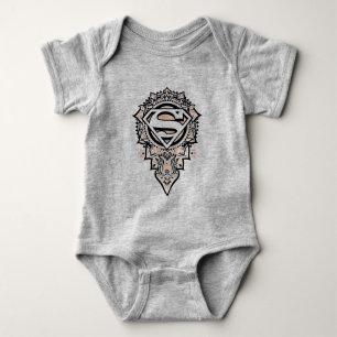 Supergirl Mandala Graphic Baby Strampler
