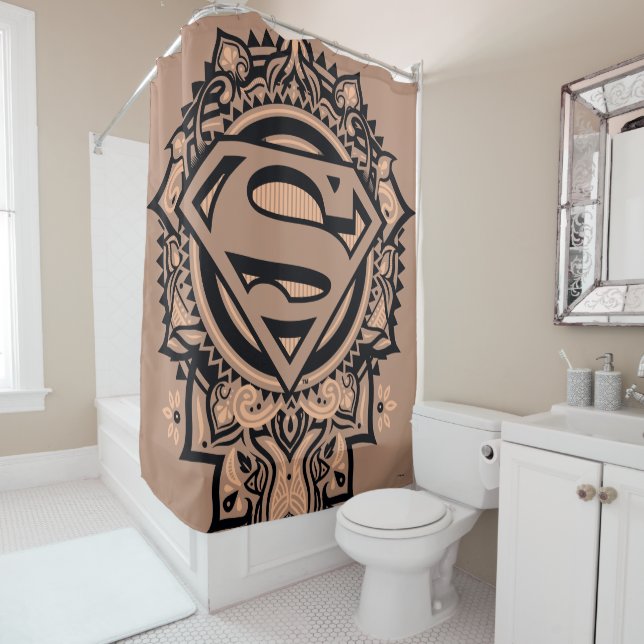 Supergirl Mandala Graphic Duschvorhang (Beispiel)