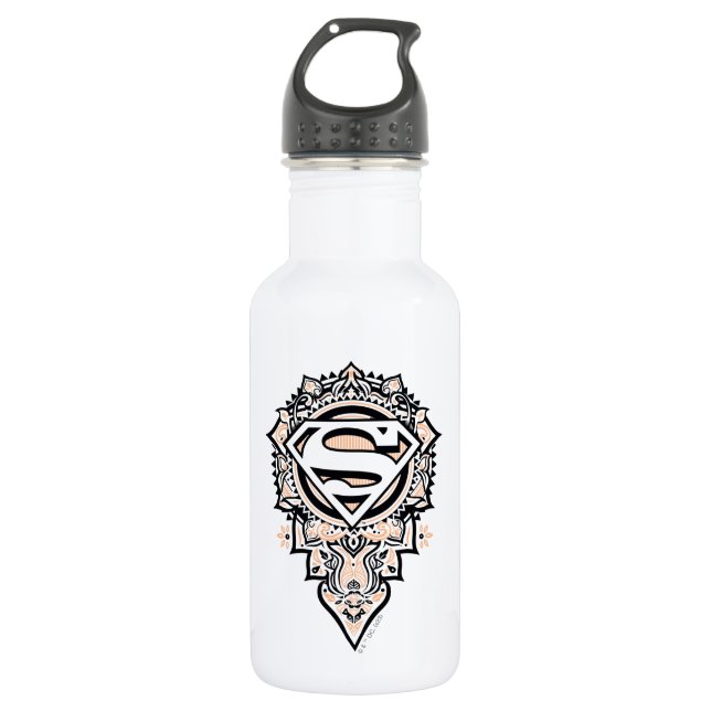 Supergirl Mandala Graphic Edelstahlflasche (Vorderseite)