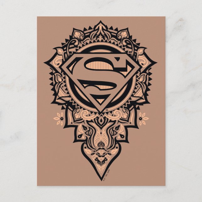 Supergirl Mandala Graphic Postkarte (Vorderseite)