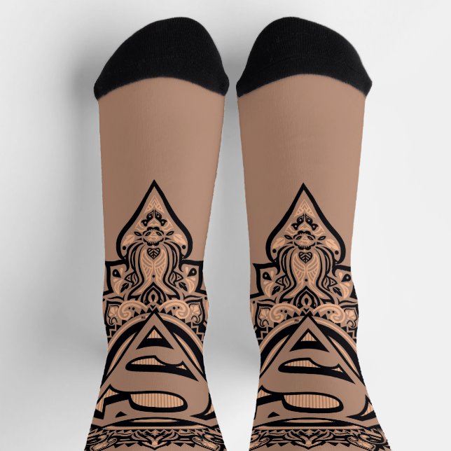 Supergirl Mandala Graphic Socken (Oben)