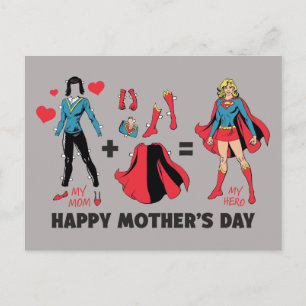 Supergirl   Meine Mama = Mein Held Einladungspostkarte