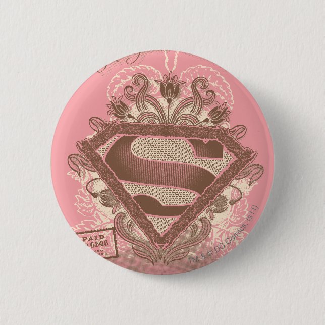 Supergirl Metropolis Ballett rosa Button (Vorderseite)