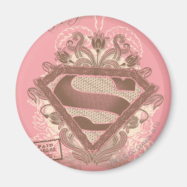 Supergirl Metropolis Ballett rosa Magnet (Vorne)