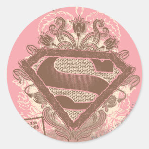 Supergirl Metropolis Ballett rosa Runder Aufkleber