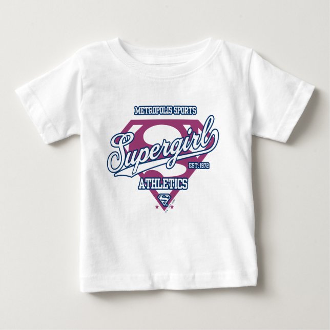 Supergirl Metropolis Sportathletik Grafik Baby T-shirt (Vorderseite)