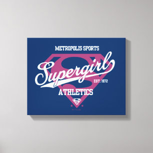Supergirl Metropolis Sportathletik Grafik Leinwanddruck
