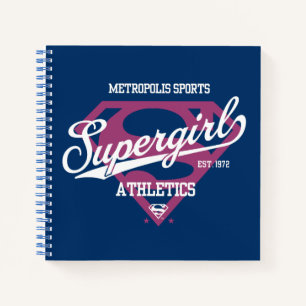 Supergirl Metropolis Sportathletik Grafik Notizbuch