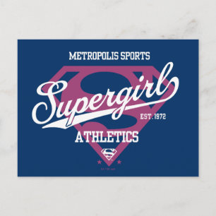 Supergirl Metropolis Sportathletik Grafik Postkarte