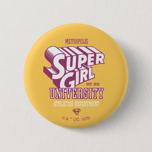 Supergirl Metropolis University Athletics Dept. Button