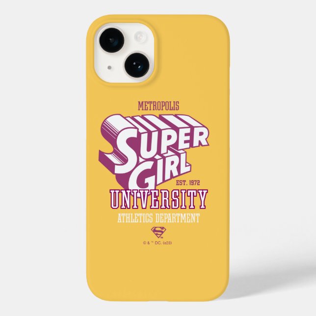 Supergirl Metropolis University Athletics Dept. Case-Mate iPhone Hülle (Rückseite)