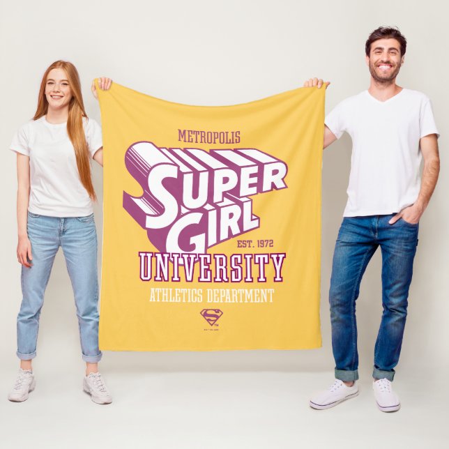 Supergirl Metropolis University Athletics Dept. Fleecedecke (Beispiel)