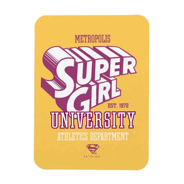 Supergirl Metropolis University Athletics Dept. Magnet (Vertikal)