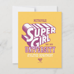 Supergirl Metropolis University Athletics Dept. Mitteilungskarte