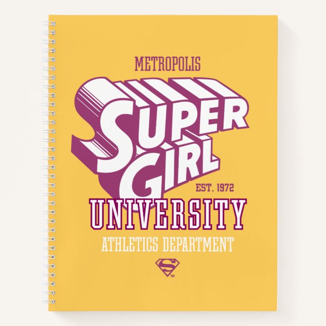 Supergirl Metropolis University Athletics Dept. Notizbuch (Vorderseite)