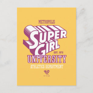 Supergirl Metropolis University Athletics Dept. Postkarte