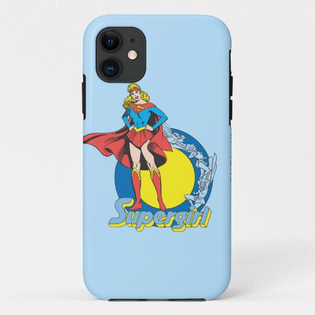 Supergirl mit Logo Case-Mate iPhone Hülle (Rückseite)