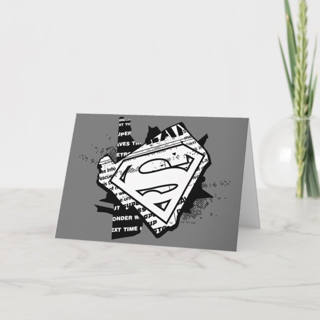 Supergirl Newsprint S-Shield Karte (Vorderseite)