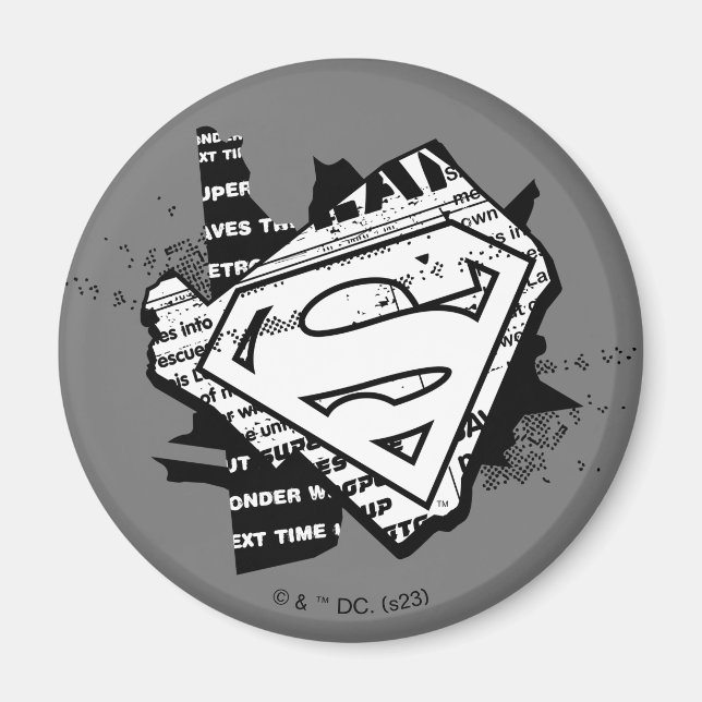 Supergirl Newsprint S-Shield Magnet (Vorne)