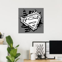 Supergirl Newsprint S-Shield
