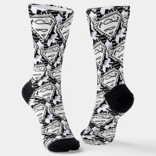 Supergirl Newsprint S-Shield Socken