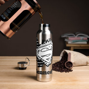 Supergirl Newsprint S-Shield Trinkflasche
