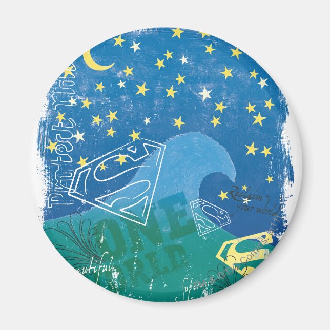 Supergirl One World Magnet (Vorne)