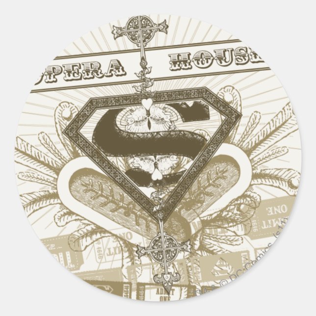 Supergirl Opera House Runder Aufkleber (Vorderseite)