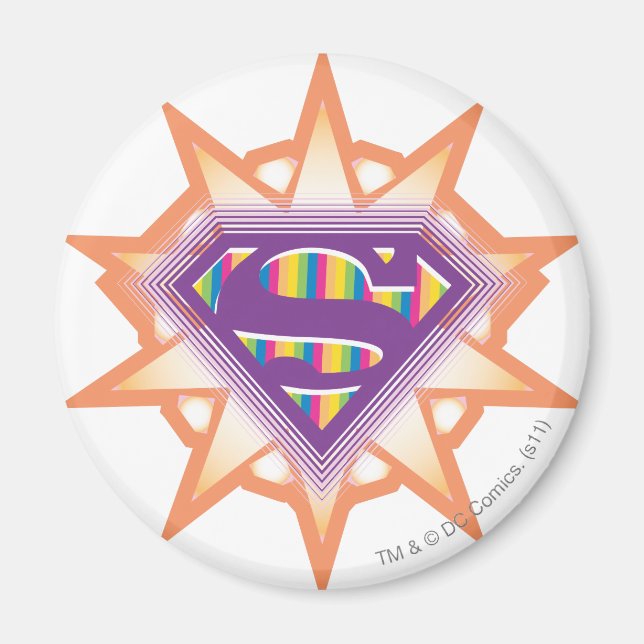 Supergirl Orange Sternexplosion Magnet (Vorne)